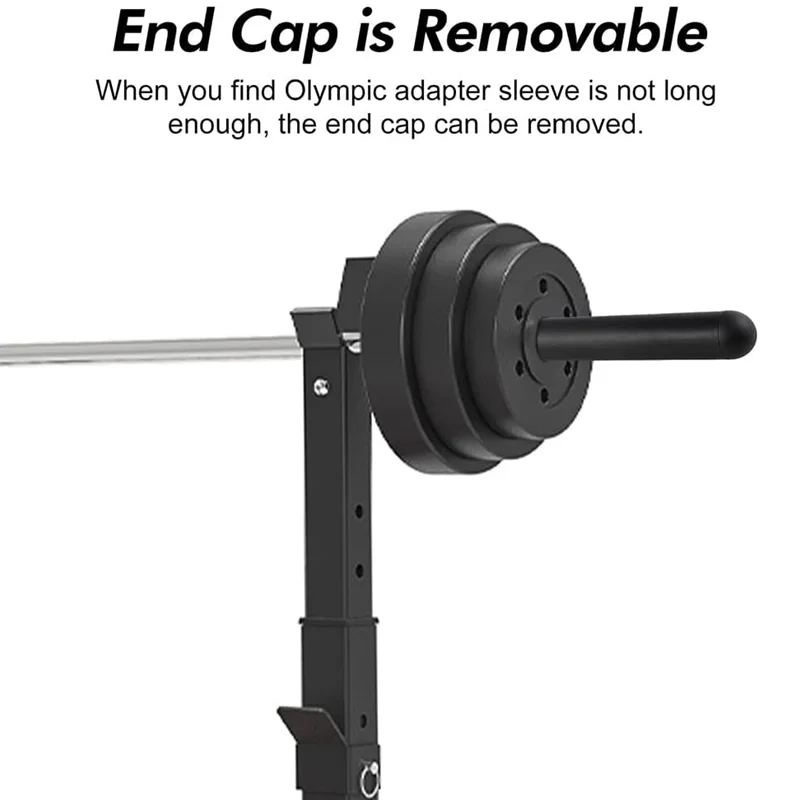 Barbell Bar Adapter Sleeve Convert 25mm Bar or Posts to 48/50mm Includes Removeable End Cap for Longer Posts Gym Accessories