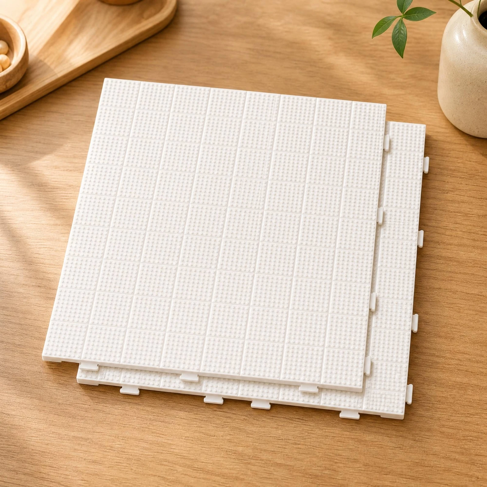2 Pieces Fuse Bead Pegboard with Grid Pegs Interlocking Fuse Bead Pegboard Craft Tool Long-Lasting Beginner-Friendly