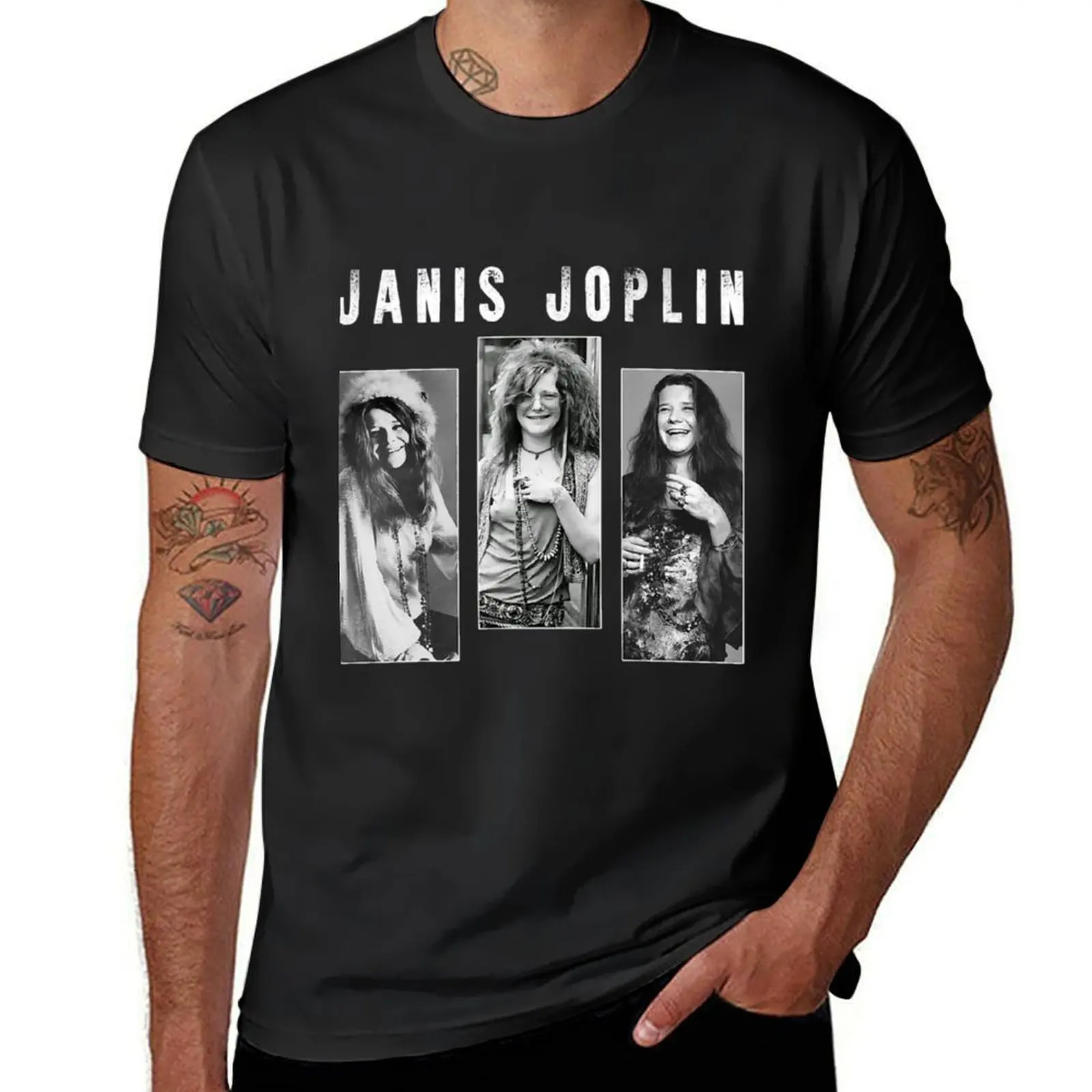 Janis Joplin-Janis Joplin T-Shirt summer top shirts graphic tees mens plain t shirts