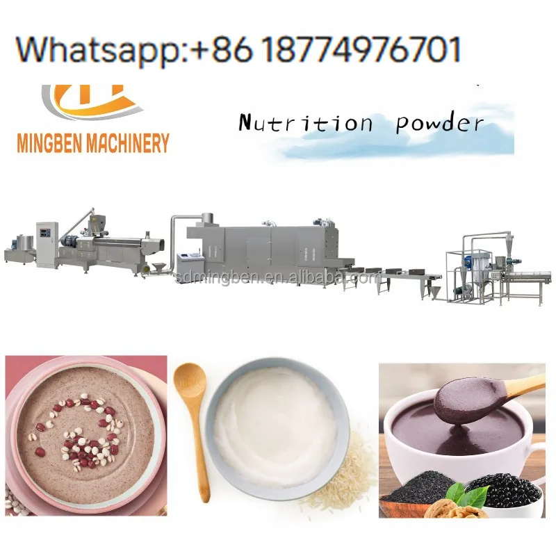 Instant Baby Cereals Food Nutrition Powder Flour Making Machine Industrial Nutrition Grain Powder Maker Processing Line