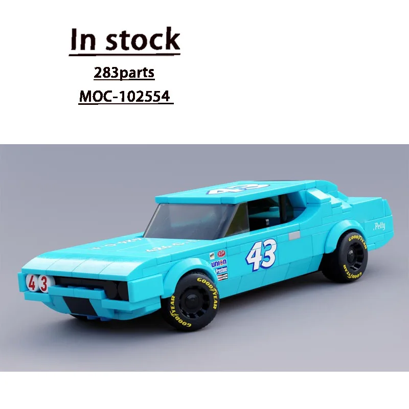 

MOC-102554 Классический спортивный автомобиль NASCAR, гоночный строительный блок, модель 283, детали, игрушка-строитель на день рождения для мальчиков и детей