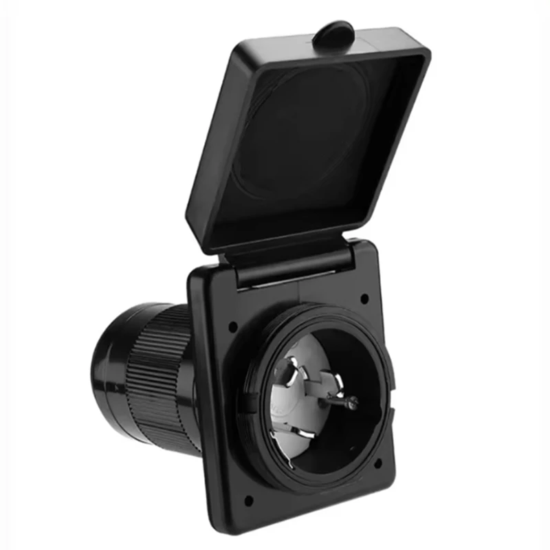 

50 А Поворотный замок RV Shore Power Inlet 125 В/250 В, RV Shore Power Inlet с водонепроницаемым комплектом загрузок
