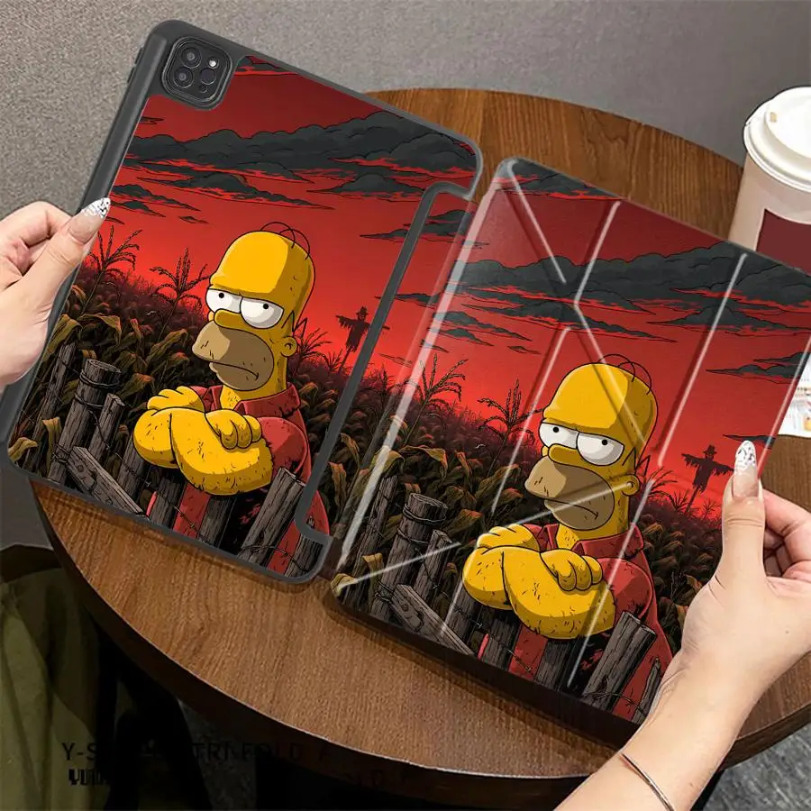 Case for Apple iPad 11th 12th Mini 7 6 5 10th Gen Pro M4 13 2025 2026 9th Air 8 M2 M3 3 with Pencil Slot Air 4/5/6th S-Simpsons