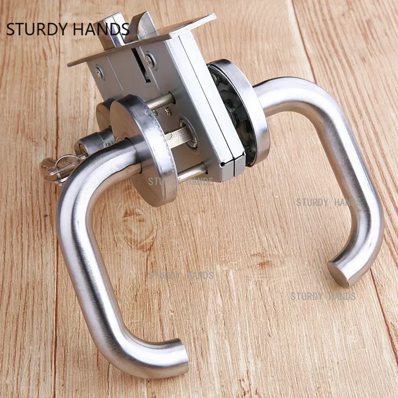 Security Door Stainless Steel Lock Cylinder Channel Fire Door Lock Indoor Universal Locks Double Door Handle Lock Home Hardware