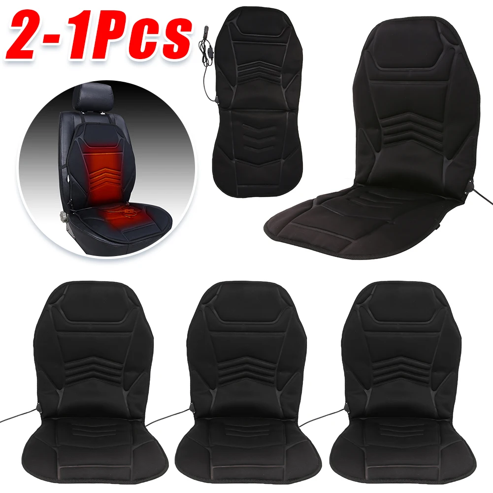 

1/2Pcs Heated Car Seat Cushion Universal Warmer Pad 12V Seat Heating Pad Cushion for Full Back and Seat for Winter/Cold Days