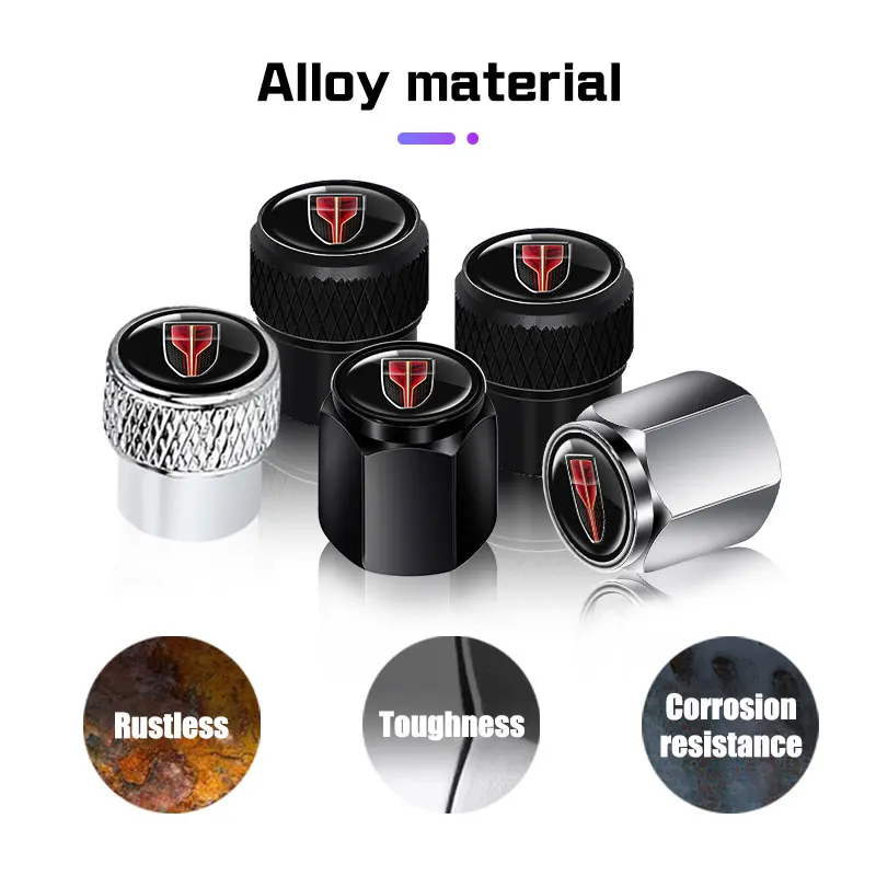 

For Hongqi H9 HS5 H5 H7 H3 HS3 E-HS9 E115 HS7 LS7 4Pcs Car Wheel Tire Valve Caps Tyre Stem Covers Airdust Waterproof Accessories