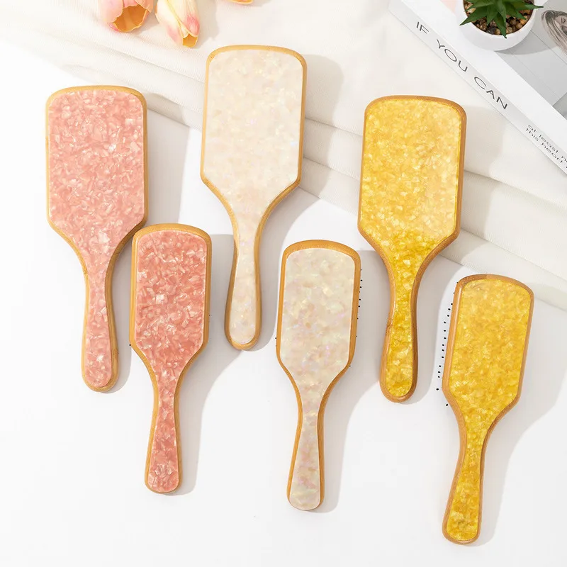 

New Acetic Acid Patch Natural Nan Bamboo Air Cushion Massage Comb For Smooth Hair And Preventing Sagging