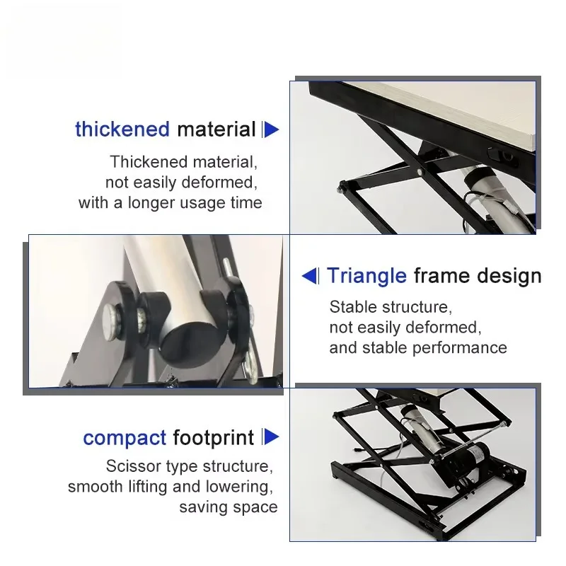 Remote Control Electric Lift Table Bracket Scissor Type Lifting Platform Height Adjustable Heavy Duty Stable Lifter StandDurable view 4