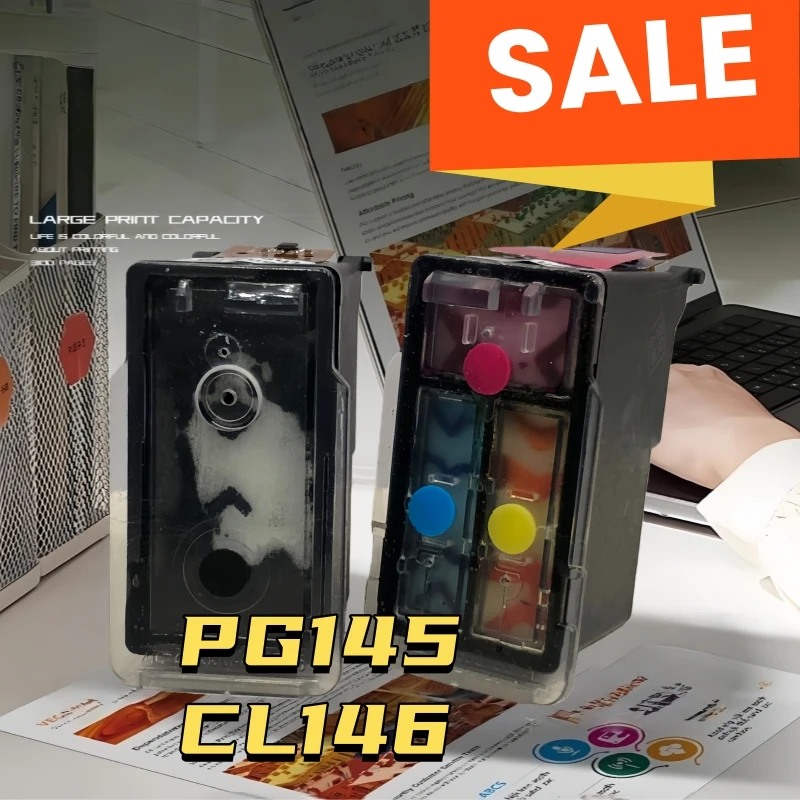 Cartuchos de Tinta Compatíveis PG145 CL146 para Canon Pixma MG2410 MG2510 TS3110 IP2810 MG2910 MG3010 MX491