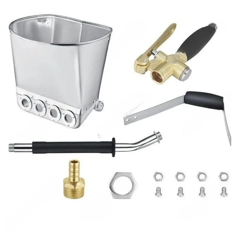 

4 Jet Cement Spray Wall Stucco Sprayer Plaster Sprayer Mortar Spray Hopper Wall Paint Spray Tool for Wall or Ceiling