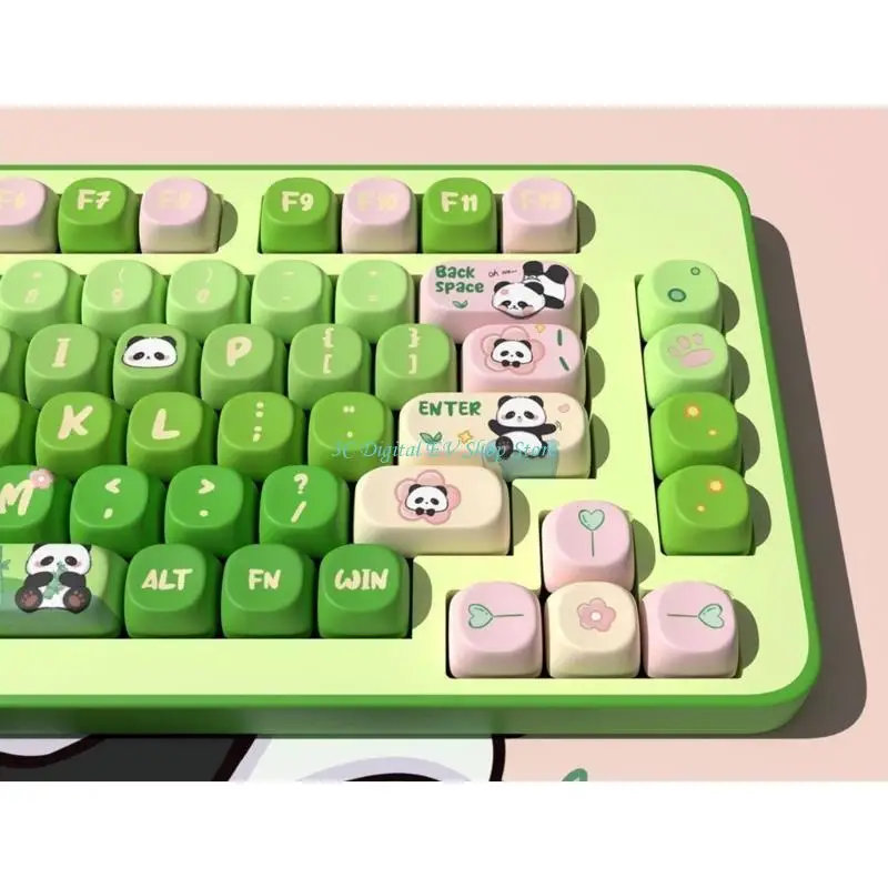 E74D 131 PBT Keycaps MOA Profile Candy Bear Theme Lovely for Mechanical Keyboards