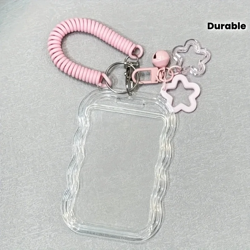 1pc Retractable ID Holder With Keychain & Wrist Strap - Card Holder With Secure Locking Mechanism, Anti-Theft Design, Ideal Gift