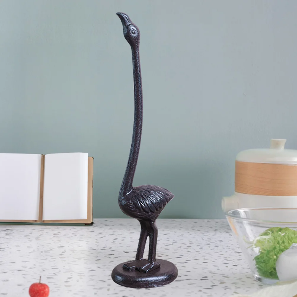 

Flamingo Shaped Metal Paper Towel Holder Countertop Roll Paper Stand For Kitchen Bathroom Desktop Tissue Rack Organizer