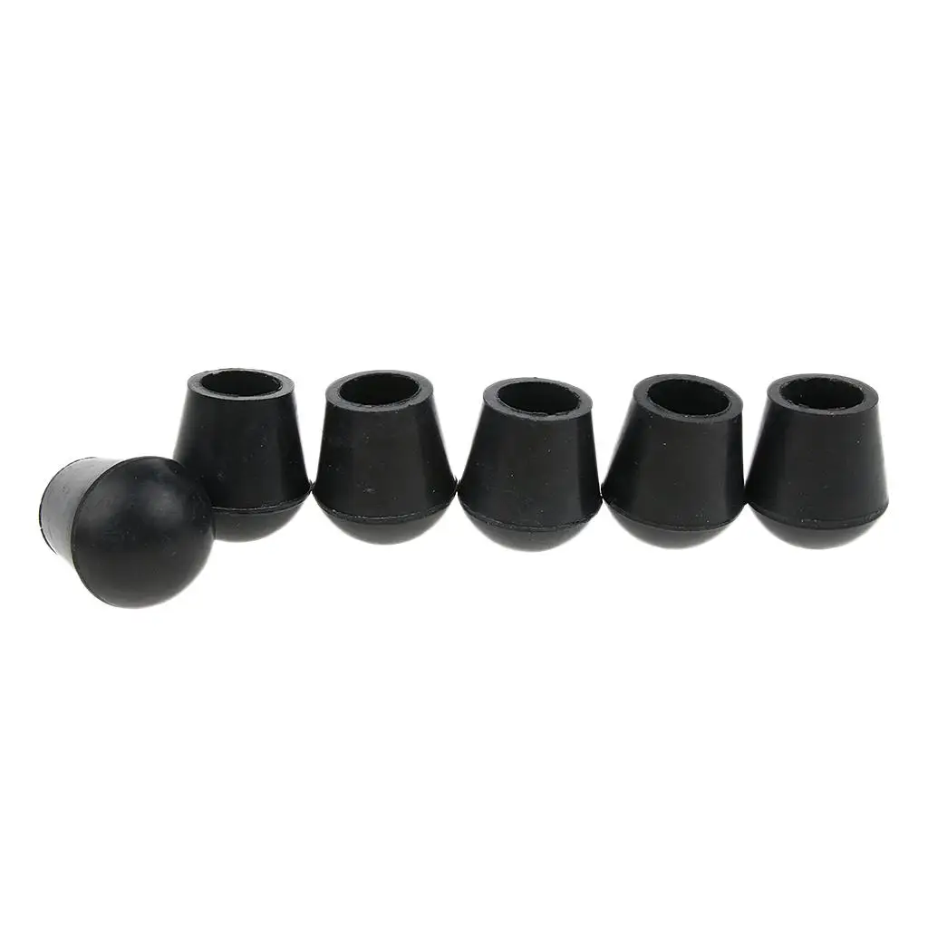 Walking Stick Rubber Tips Universal Fit Anti Slip Pads for Canes Crutches and Multi Purpose Furniture Use