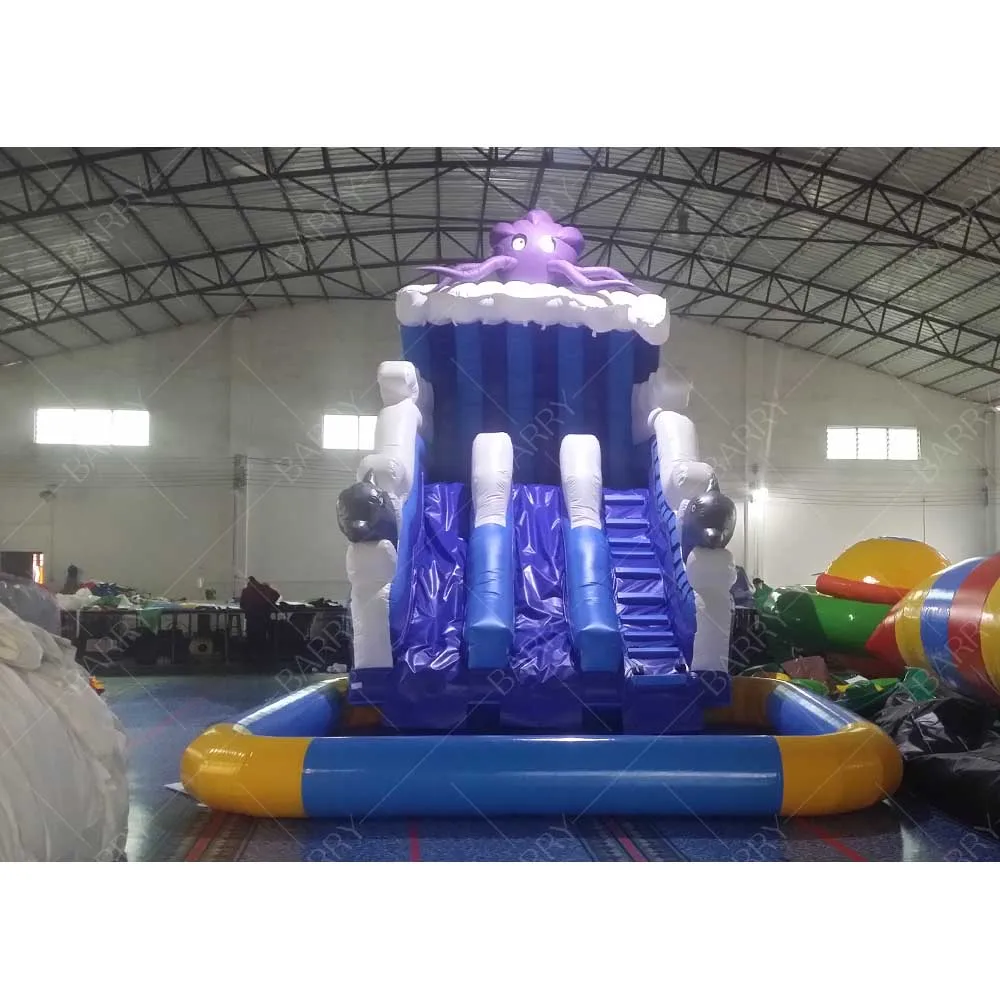

Backyard Kids Double Inflatable Water Slide18ft or Custom Made Commercial Grade Inflatable Water Slide with Pool for Kids