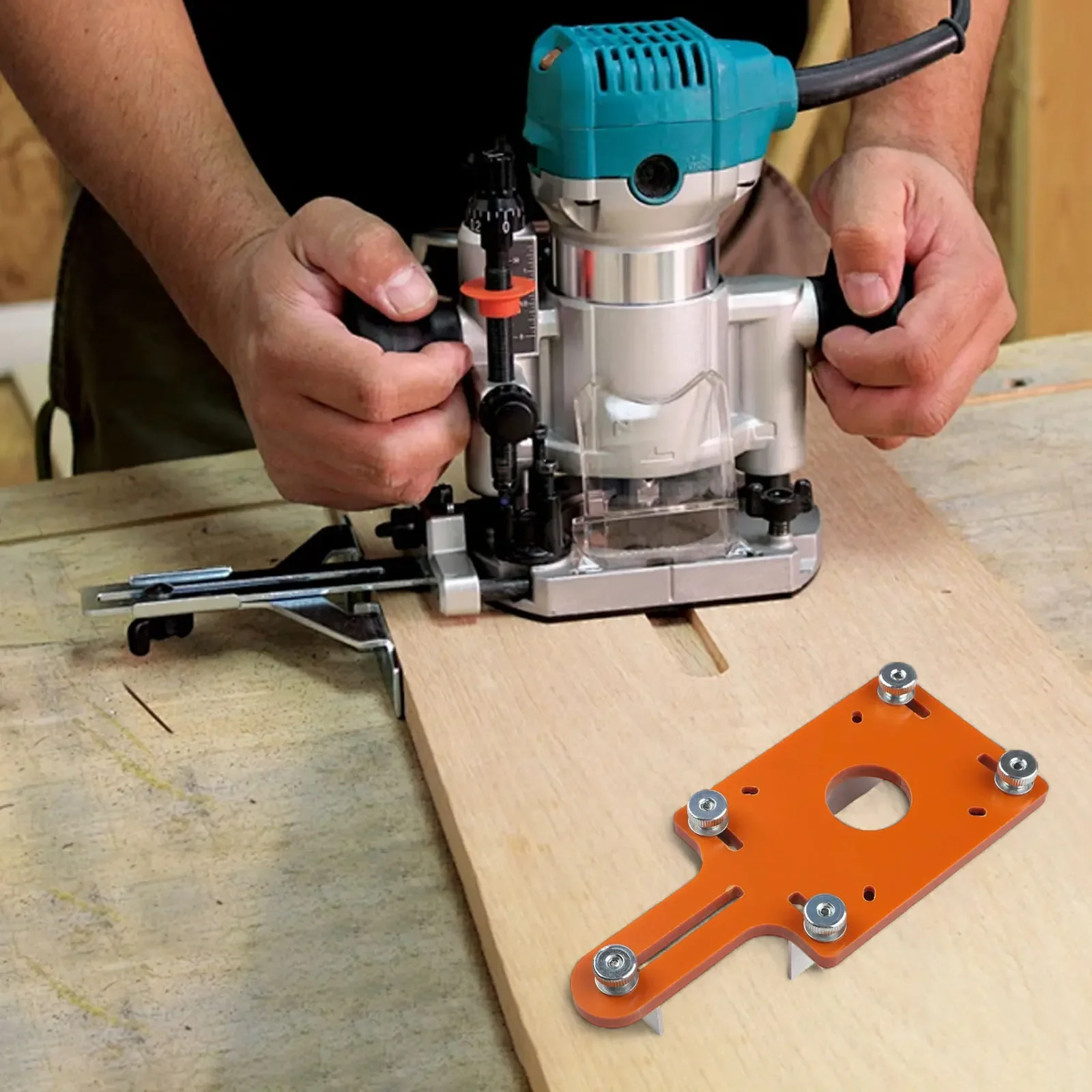 

Crafting Activities Slotting Locator Tool Adjustable Router Base For Carpentry Aluminum Alloy Construction Portable Router Base