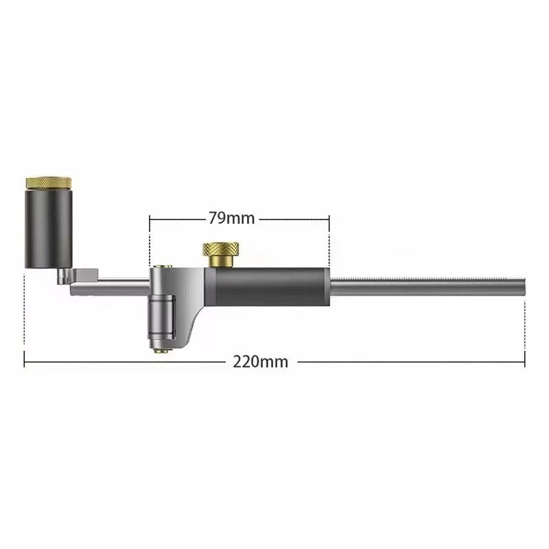 Dual-Purpose Straight Line & Arc Marking Tool, Aluminum Alloy Stainless Steel Multi-Function Woodworking Marking Device