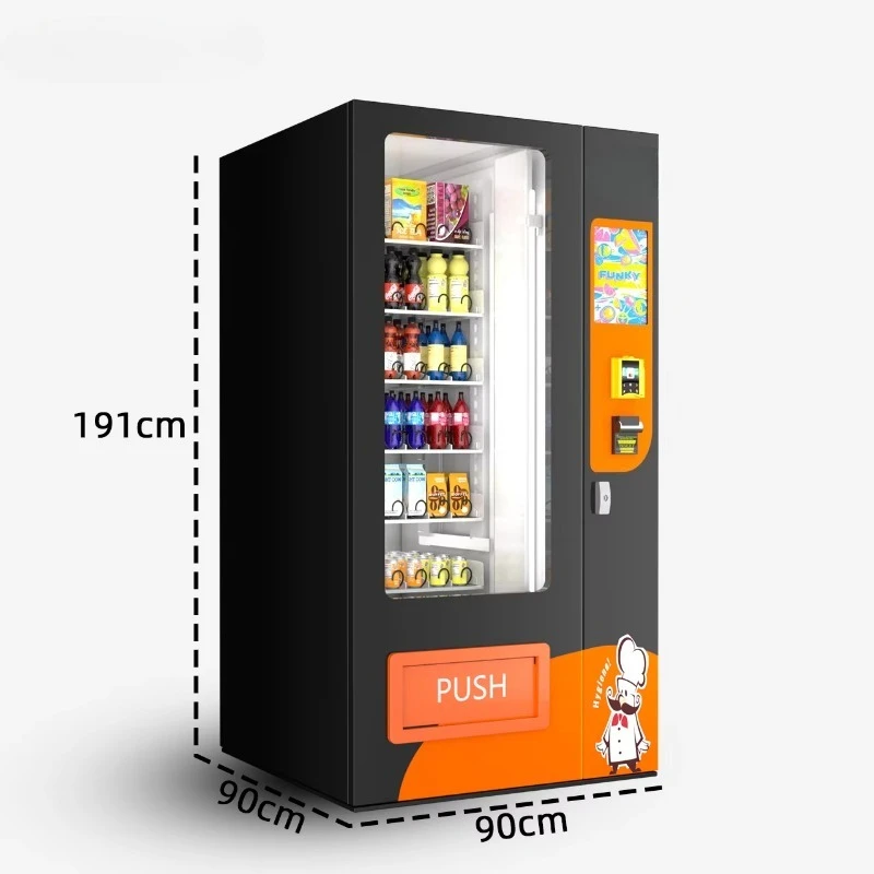 آلة بيع المشروبات المجمدة المخصصة مع بطاقة الائتمان والنقود الدفع المفتوح اللوحة الرئيسية SDK آلة بيع المواد الغذائية والوجبات الخفيفة المخصصة