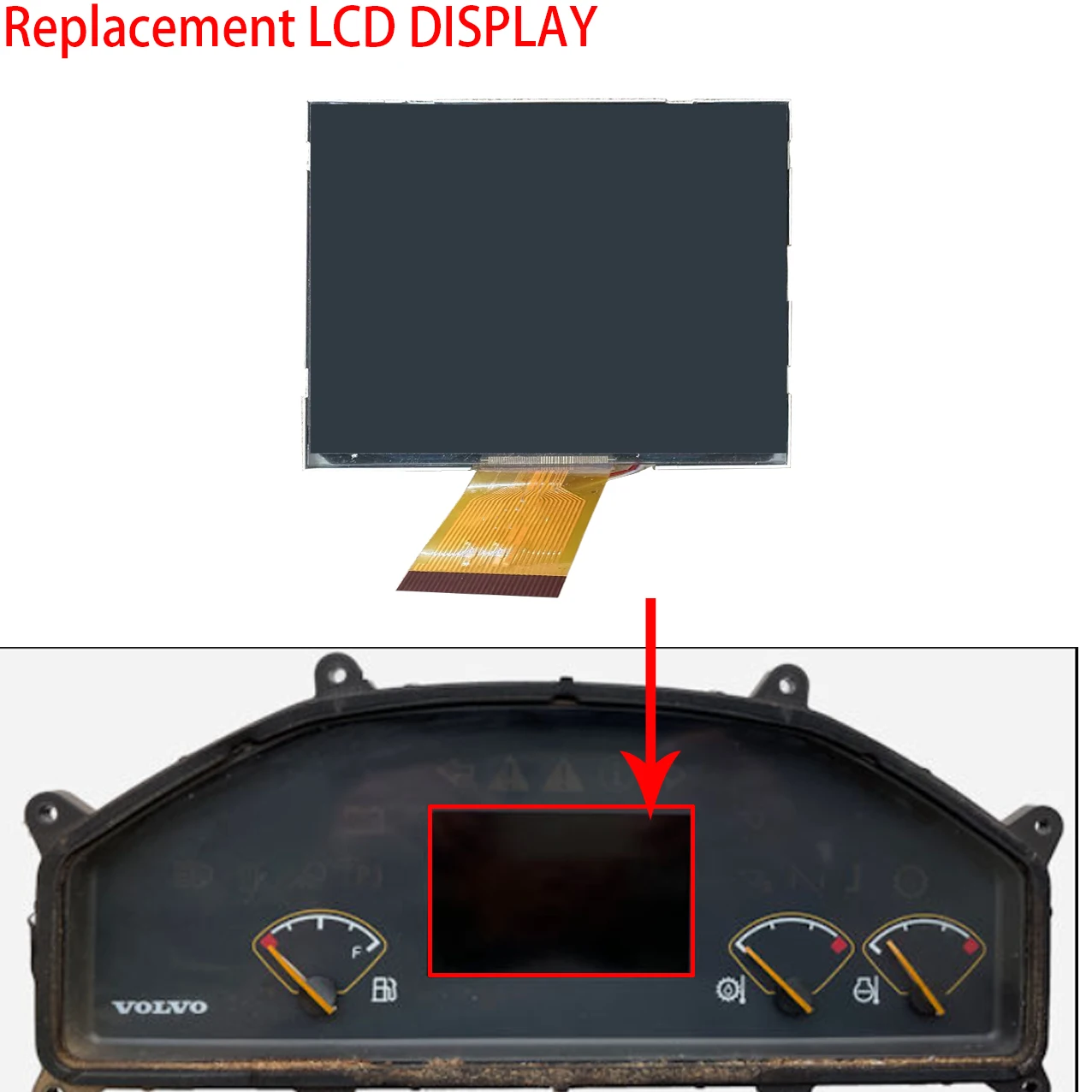 LCD Display Screen repair Replacement Instrument For VOLVO 11380400 11443770 11383500 L70F L90F L110F L120F L150F L180F L220F