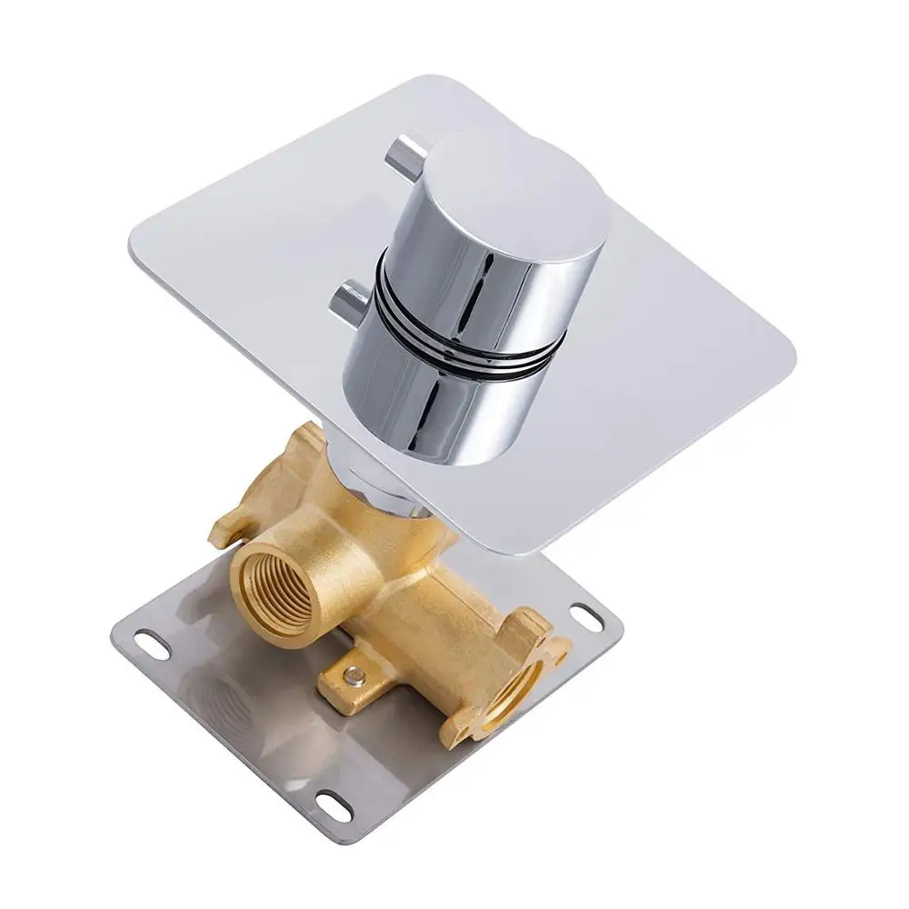 

Large Flow Concealed ON/OFF Valve / 1 Function Wall Mounted 2 Way Outlets Brass Bathroom shower set
