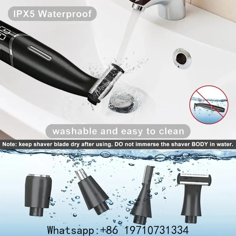 4 in 1 Womens Electric Razor, Hair Removal for Eyebrow Face Nose Legs Underarms and Bikini Line,Wet and Dry