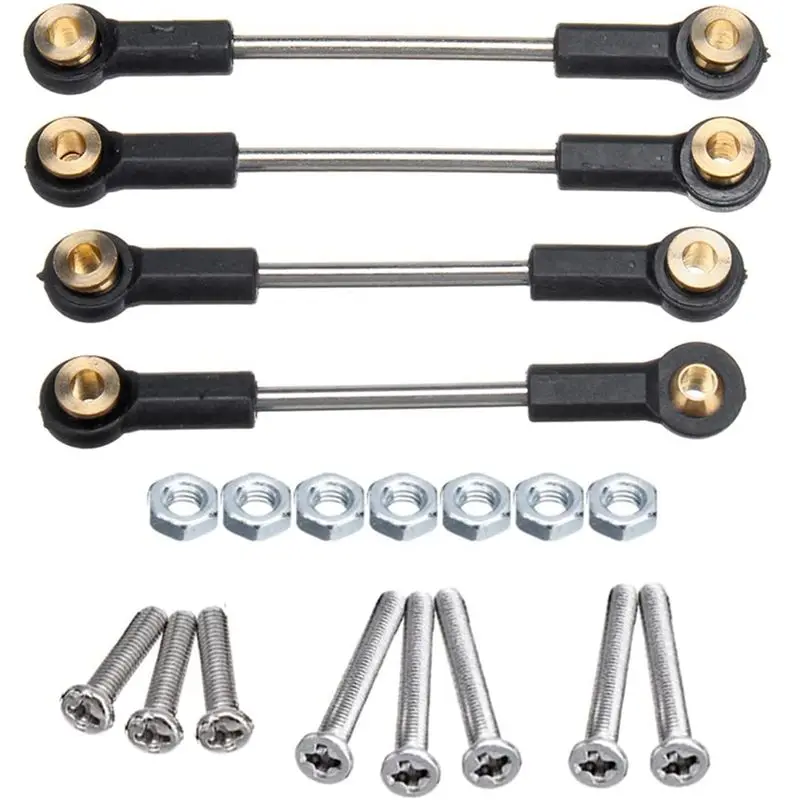 ABYB Metal Chassis Suspension Link Tie Rod Set for WPL C14 C24 C24-1 1/16 RC Car Upgrade Parts Accessories