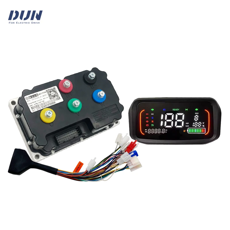 

Nanjing Fardriver ND72530 48V-72V 350A 6KW 100KMH BLDC Sine Wave Moped Motor Controller with N7 Display Speedometer Kits