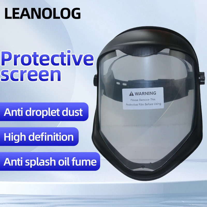 

Hd protective face screen anti-splash anti-droplet dust headwear full transparent HD field of view welder mask