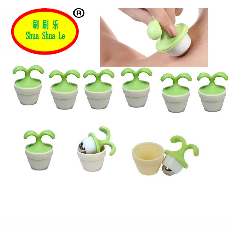 Cervical Massager Balls Manual Massage of The Head Cervical Acupoints Potted Plants Shapes Massage Balls