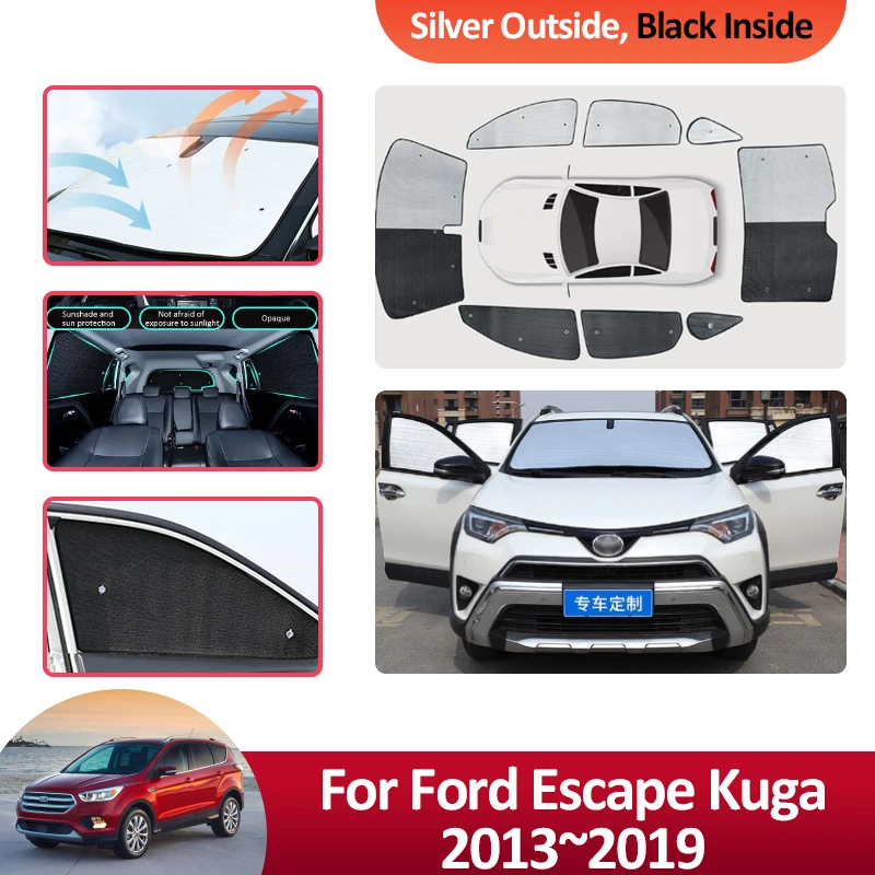 

For Ford Kuga 2015 2012-2019 Escape Car Sunshades Windows Sunscreen Coverage Cover Anti-UV Sunshades Blinds Curtains Accessories