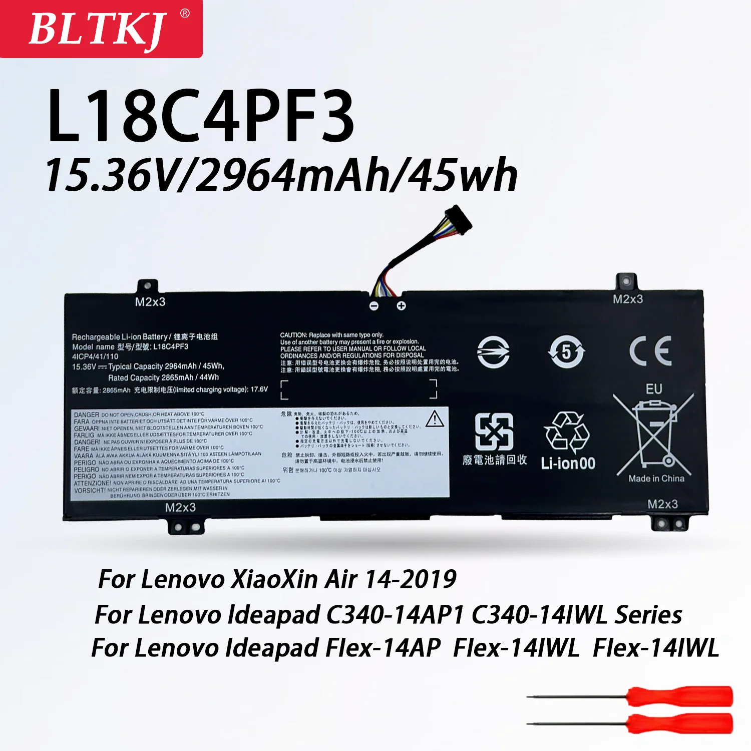 L18C4PF3 L18M4PF4 L18M4PF3 L18C4PF4 Laptop Battery For Lenovo IdeaPad C340-14API 14IWL S540-14API IML Flex-14API