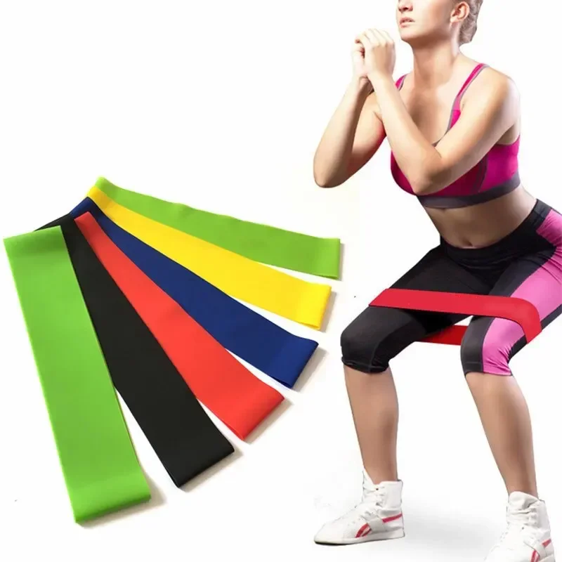 1PC Yoga Tension Belt Fitness Elastic Resistance Belt Squat Tension Ring Stretching Exercise Belt Home Gym Yoga Strap