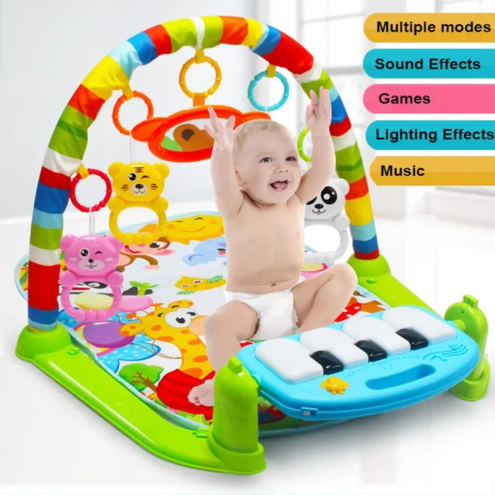 Educación temprana, soporte de Fitness para bebé, juego de música, estilo de dibujos animados, 10 estilos, estante de gimnasio para actividades para bebé, regalos