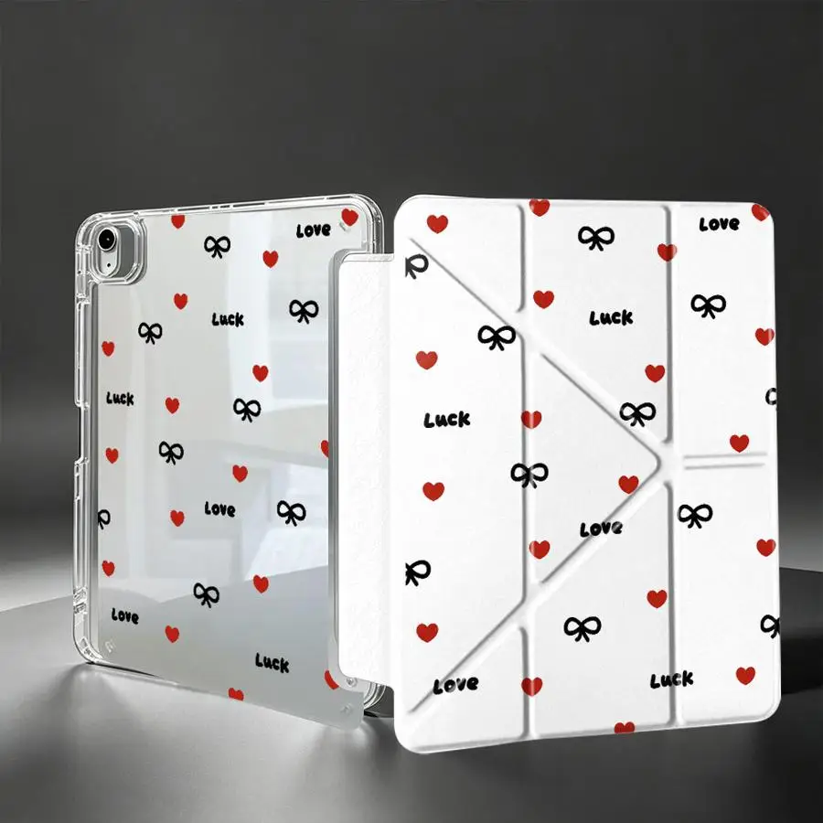 Love Heart Tablet Case For Samsung Galaxy Tab S7 FE A8 S9 Plus A11 S10 Lite S8 A9 Plus With Pen Slot Cover