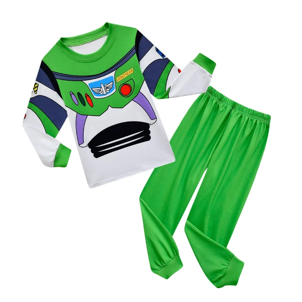 Children Costumes Anime Cartoon Woody-Buzz Lightyear Cosplay Costume Boy Girl Sweatshirt and Pants Baby Pajama Set Kids Gift