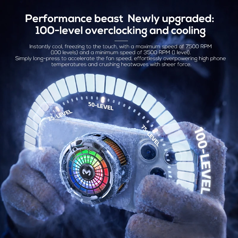 MEMO CX26 Magnetic / Clip AI Semiconductor Freeze Refrigeration Phone Cooler 12V/2.5A Digital Display Fast Cooling Fan Radiator