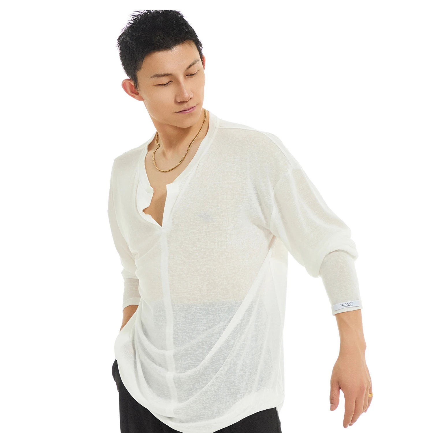 ラテンダンス服まあゆったり長袖トップス大人の練習服ルンバサンバ社交ダンスパフォーマンス衣装DNV23595