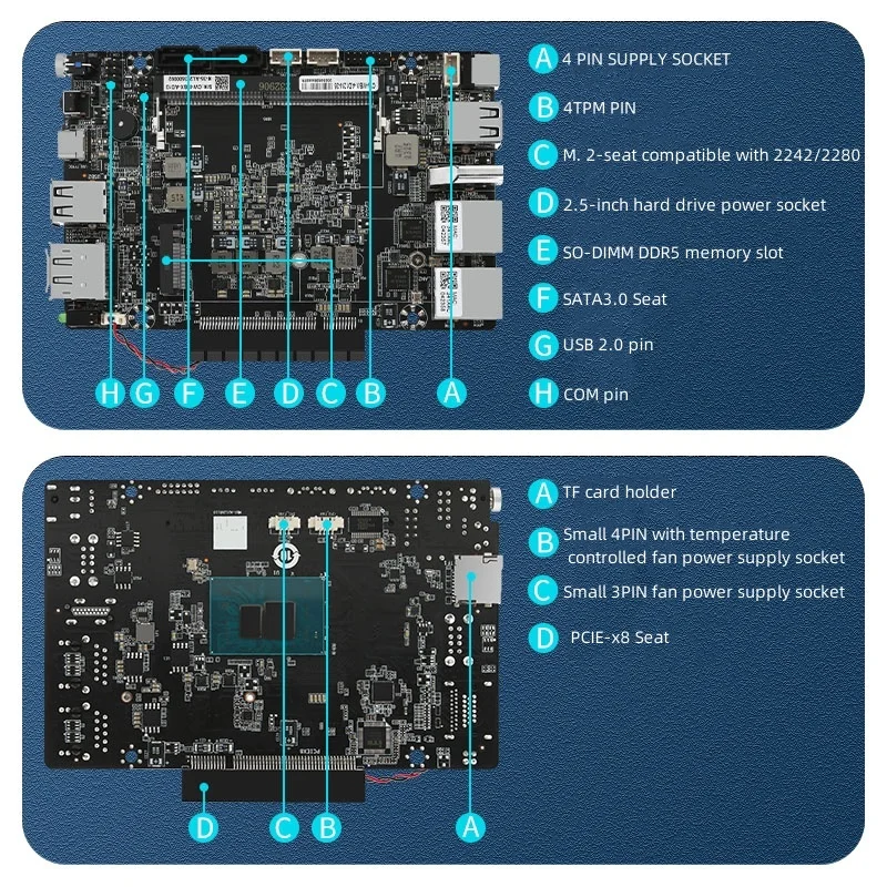 الجيل الثاني عشر Intel i3 N305 N100 N200 ماجيك كمبيوتر صغير 2*10G SFP 2*i226 2.5G DDR5 PCIEx8 2 * SATA Proxmox Firewall Soft Router
