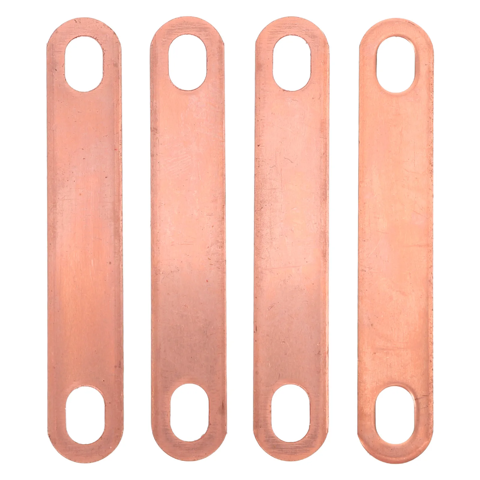 

4pcs Lithium Copper Connector Strip Red 100Mm Hole Spacing High Conductivity Bus Bars For Pack Assembly Repair Copper