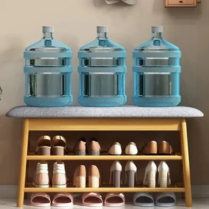 Bambusschuhregalbank, 2 -Tier -Lagerung, gute Lastlager, einfacher Organisator, Flur, Wohnzimmer, Eingangs 8 Hauptverkaufs -Salk Bank - №6