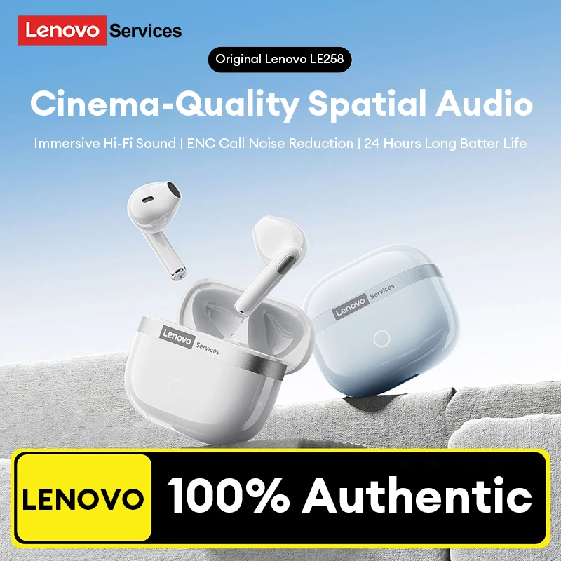 Choice Lenovo LE258 Wireless Bluetooth V6.0 In-Ear Headphones Noise Reduction