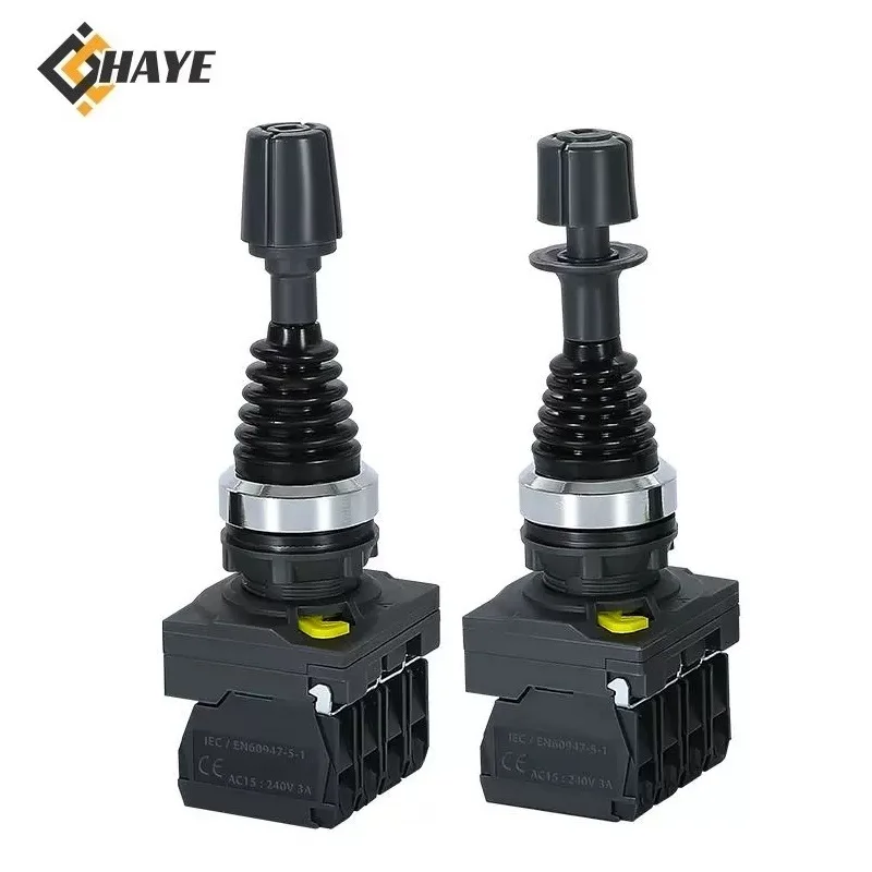 22mm Industrial Joystick Switch 2Way 4Way Self Locking Momentary HKB-XD24CR HKB-XD14TCR Anti Misoperation Spring Return Switch