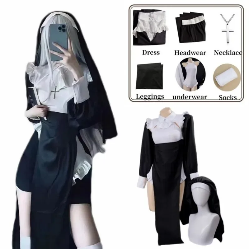 2025 yiyi Anime Suore Sexy Cosplay Uniforme PreCure Costumi Neri per Le Donne Adulte Sorella Atto Cross Dressing Halloween