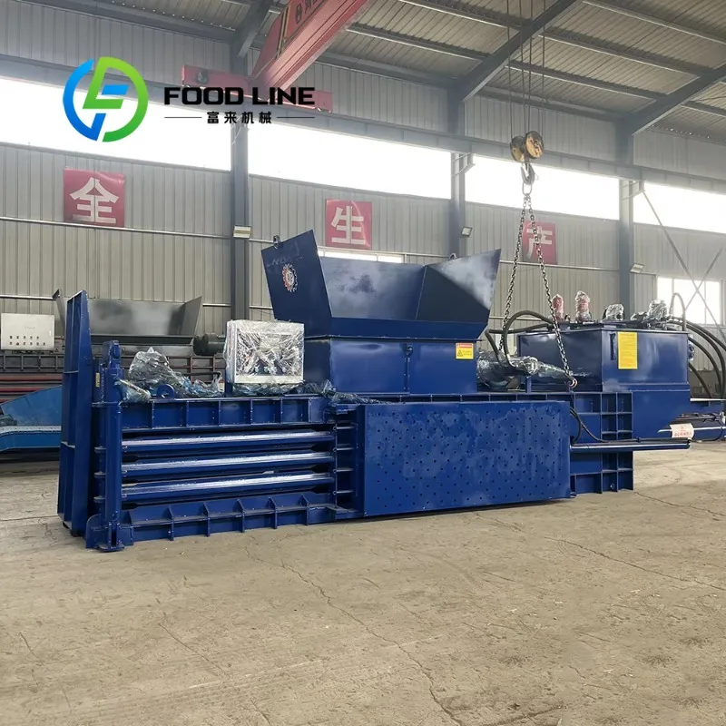 Horizontal Hydraulic Baler Noise Optimized Hydraulic Waste Baler Suitable For Indoor Factory Recycling Compacting Operation