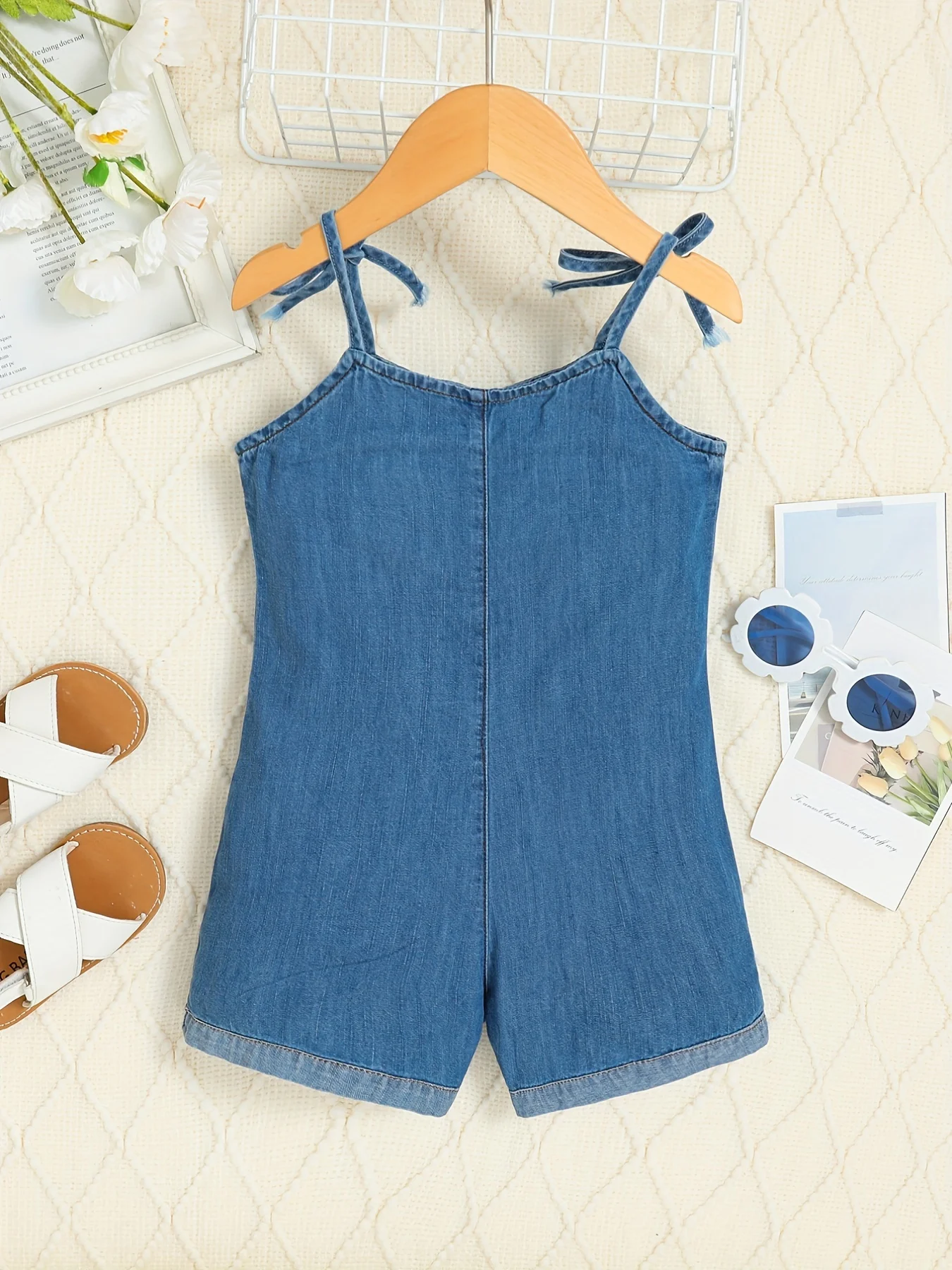 Girls' Denim Halter Onesie Summer New Style Baby Girl Overall Outfit