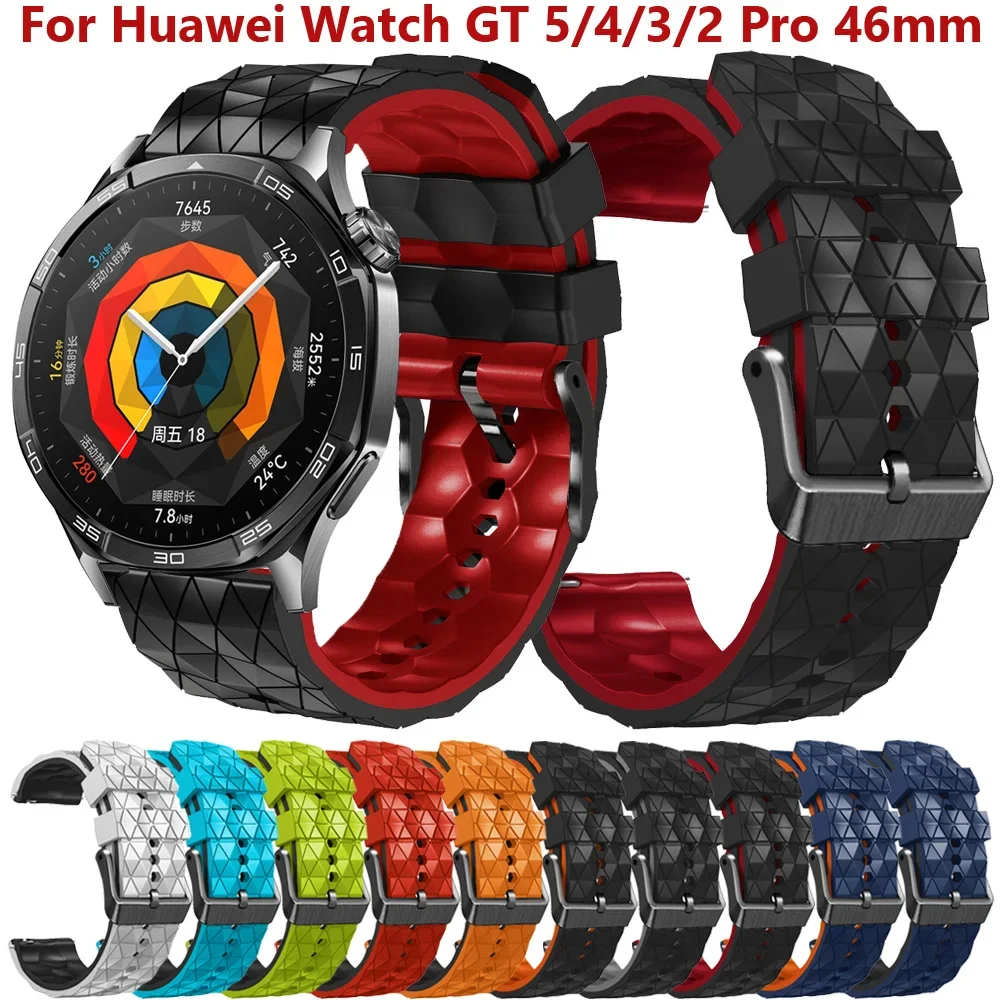 22mm Silicone Strap For Huawei Watch GT 5 GT5 Pro 46mm Band for Huawei GT4/GT3/GT2 GT 4 3 2 Pro 46mm Wristband Bracelet Correa