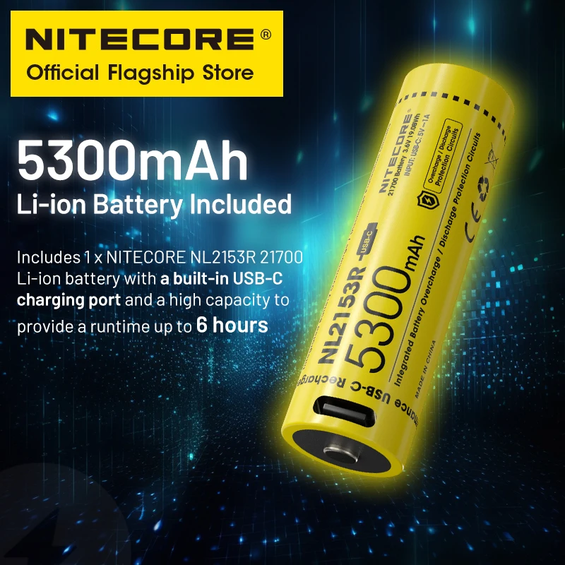 NITECORE DL30 ไฟฉายดําน้ําสําหรับ 100 เมตร Submersible 788 M Long Range Spotlight พร้อม USB-C ชาร์จ 21700 Li-Ion แบตเตอรี่