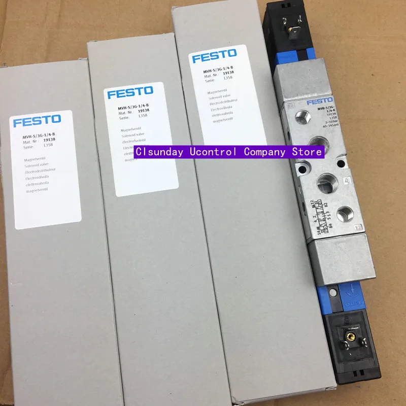 

New original FESTO solenoid valve MVH-5/3G-1/4-B 19138