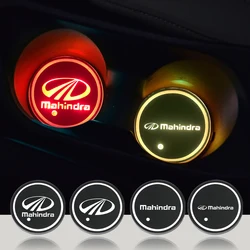 Car Water Cup Bottle Lamp Auto Holder Mat Pad Luminous Coaster For Mahindra Scorpio Thar TUV300 Verito XUV500 XUV700 Xylo KUV100