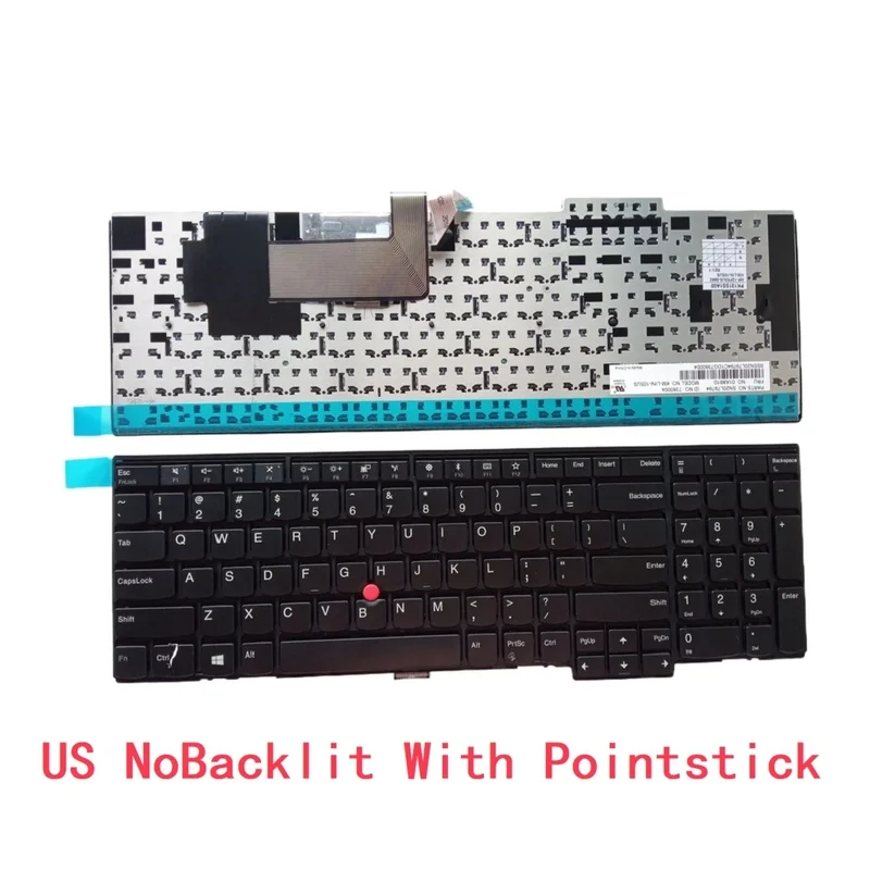 Replacement Laptop Keyboard US SP For Lenovo Thinkpad L540 L560 L570 P50S T540P T550 T560 W540 W541 W550S 6‑Screw